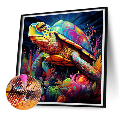 Glowing Turtle - Full Round Drill Diamond Painting 30*30CM