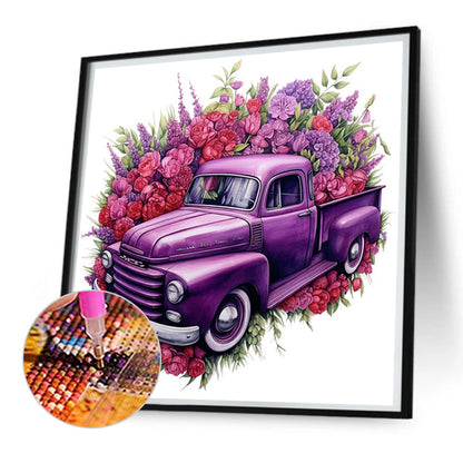 Purple Truck - Full Square Drill Diamond Painting 30*30CM