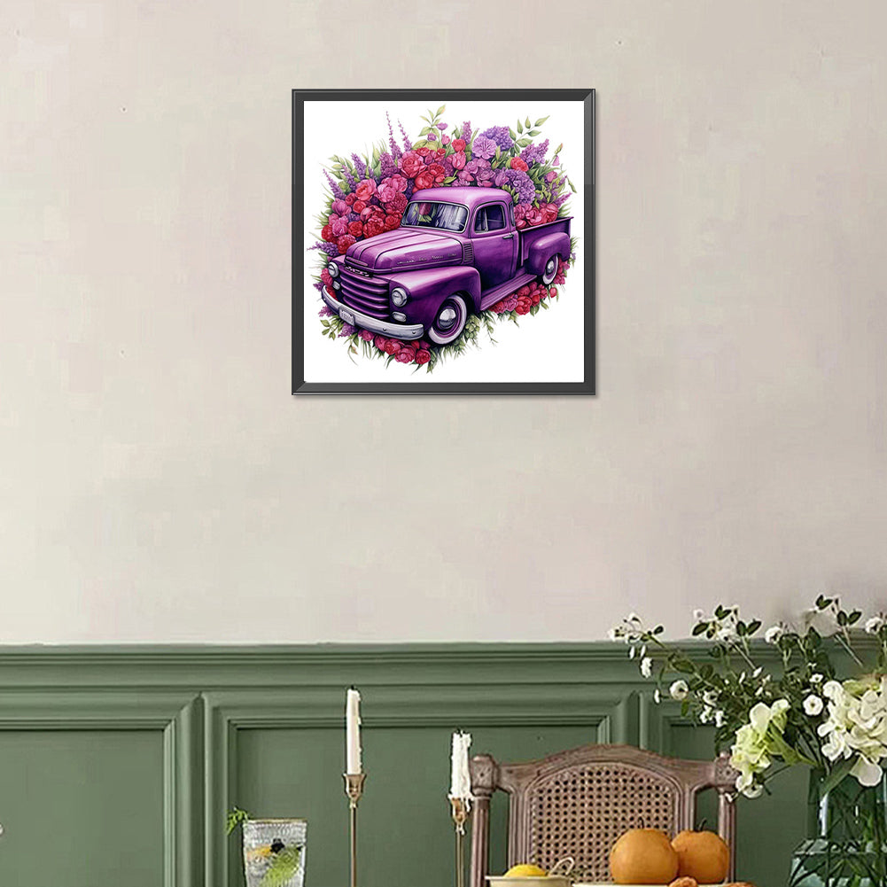 Purple Truck - Full Square Drill Diamond Painting 30*30CM