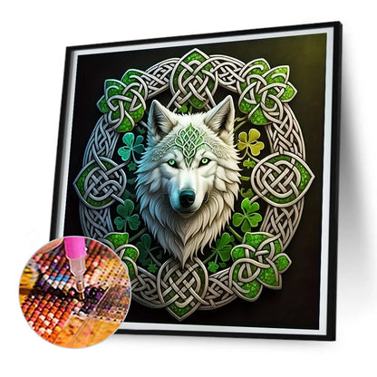 Mandala Wolf - Full Round Drill Diamond Painting 30*30CM
