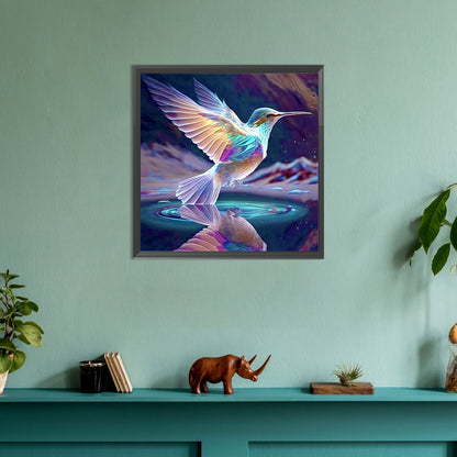 Glowing Hummingbird - Full Round Drill Diamond Painting 30*30CM