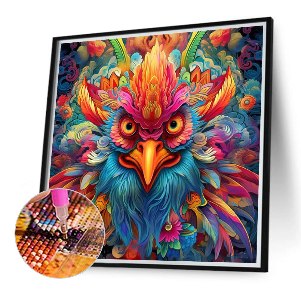 Colorful Chicken - Full Round Drill Diamond Painting 40*40CM
