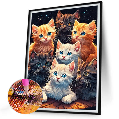 Cute Cat - Full Round Drill Diamond Painting 30*40CM