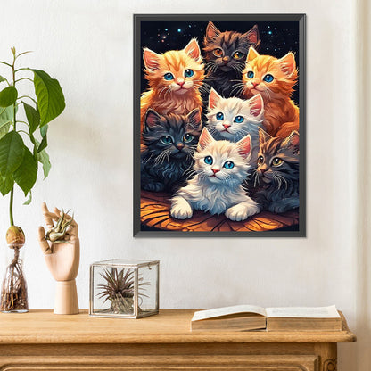 Cute Cat - Full Round Drill Diamond Painting 30*40CM