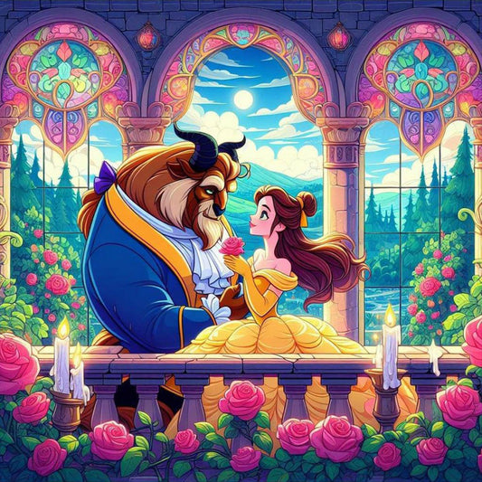 Beauty And The Beast - Full Round Drill Diamond Painting 50*50CM