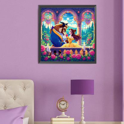 Beauty And The Beast - Full Round Drill Diamond Painting 50*50CM