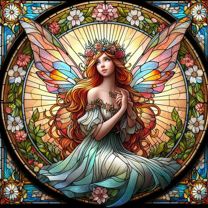 Glass Painting Fairy - Full Round Drill Diamond Painting 30*30CM