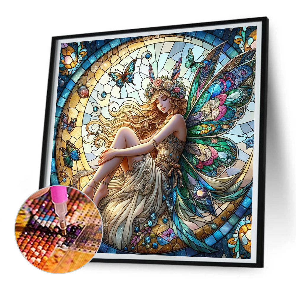 Glass Painting Fairy - Full Round Drill Diamond Painting 30*30CM