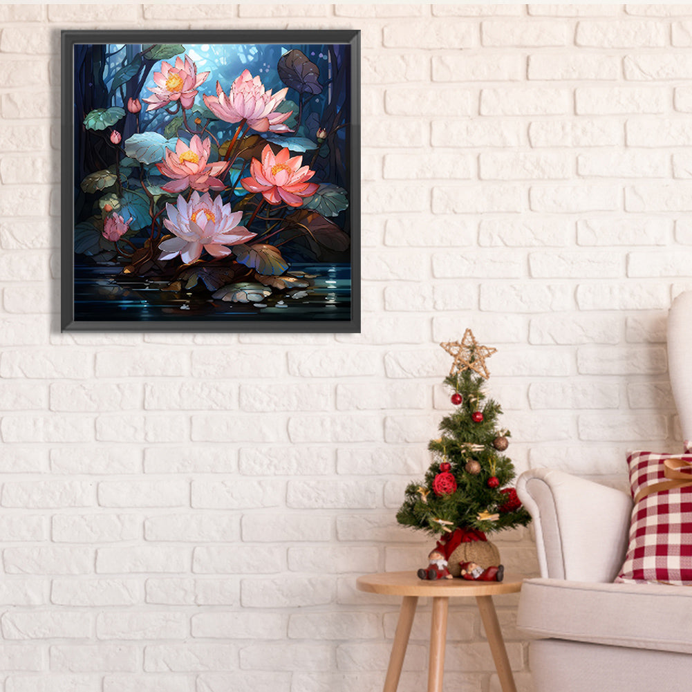 Glass Painting Flowers - Full Square Drill Diamond Painting 40*40CM
