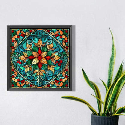 Glass Painting Flowers - Full Square Drill Diamond Painting 40*40CM