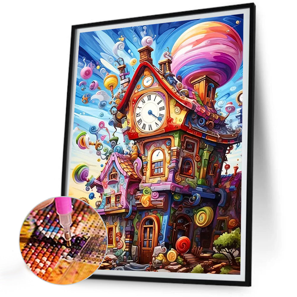 Magic Colorful House - Full Round Drill Diamond Painting 30*40CM