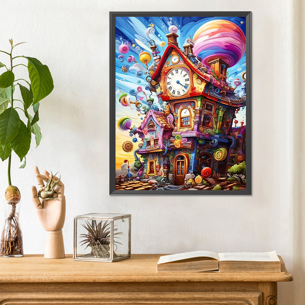 Magic Colorful House - Full Round Drill Diamond Painting 30*40CM