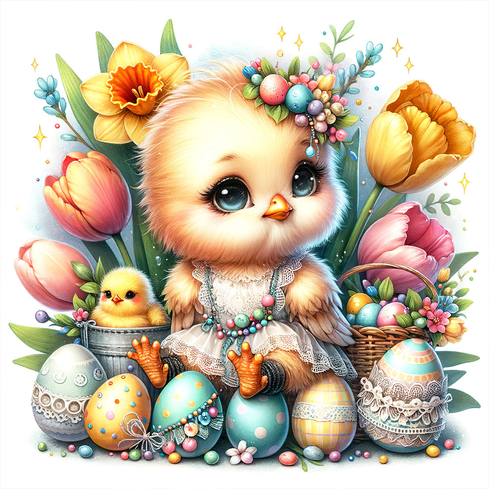 Chick In Skirt - Full Round Drill Diamond Painting 30*30CM