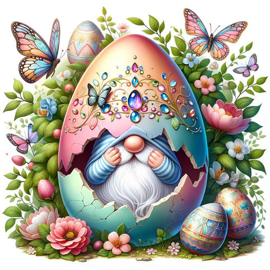Easter Eggs And Gnomes - Full Round Drill Diamond Painting 30*30CM