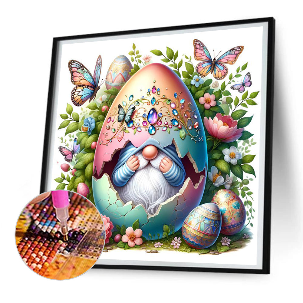 Easter Eggs And Gnomes - Full Round Drill Diamond Painting 30*30CM