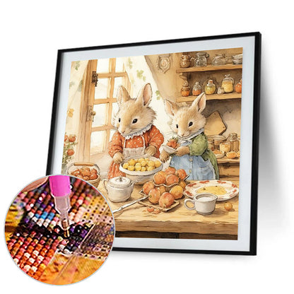 Mouse Making Dessert - Full Square Drill Diamond Painting 30*30CM