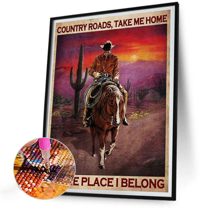 Cowboy Horses - Full Round Drill Diamond Painting 30*40CM