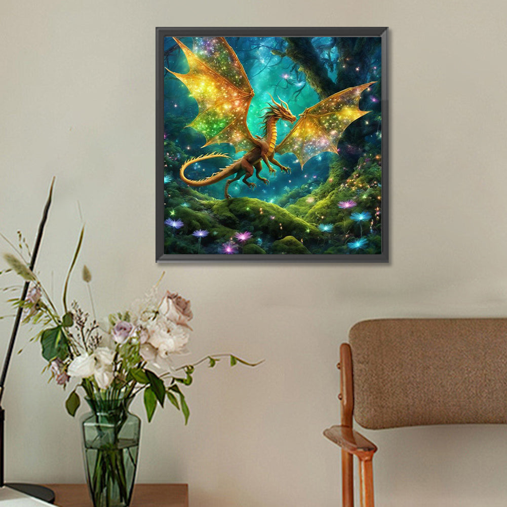 Amazing Pterosaur - Full Round Drill Diamond Painting 30*30CM