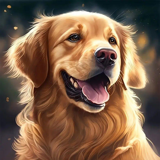 Golden Retriever Dog - Full Round Drill Diamond Painting 30*30CM
