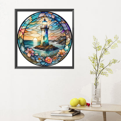 Garland Lighthouse - Full Round Drill Diamond Painting 30*30CM