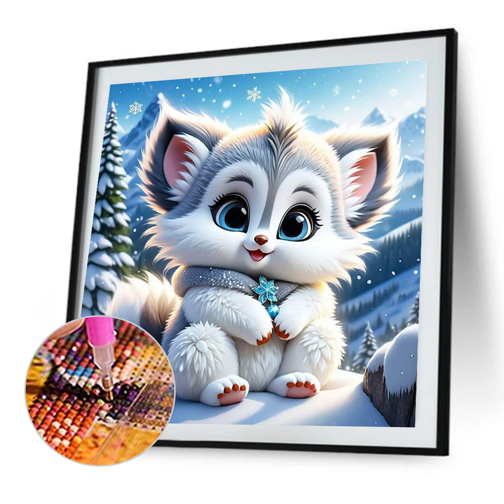 Kitten - Full Round Drill Diamond Painting 35*35CM