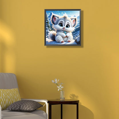 Kitten - Full Round Drill Diamond Painting 35*35CM