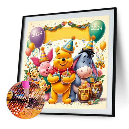 Winnie The Pooh - Full Round Drill Diamond Painting 35*35CM