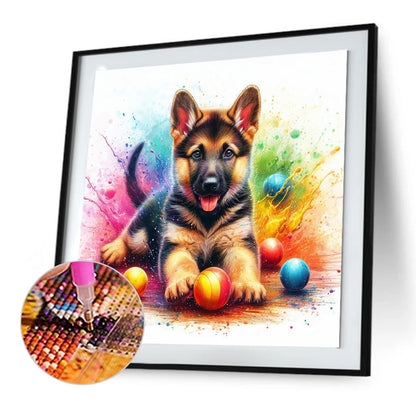 Ball And Collie - Full Round Drill Diamond Painting 30*30CM