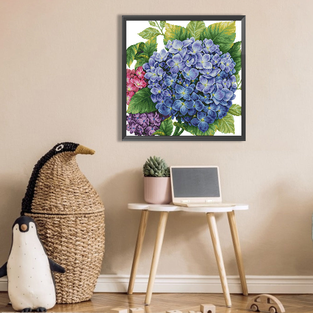 Hydrangeas - Full Square Drill Diamond Painting 50*50CM