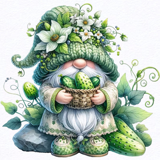 Fruit And Vegetable Gnomes - Full Round Drill Diamond Painting 30*30CM