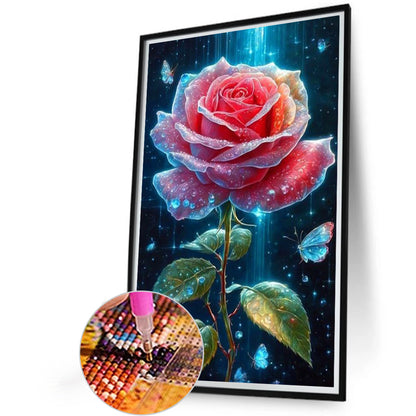 Water Drop Rose - Full Round Drill Diamond Painting 40*65CM