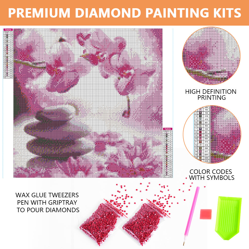 Pansy - Full Square Drill Diamond Painting 70*50CM