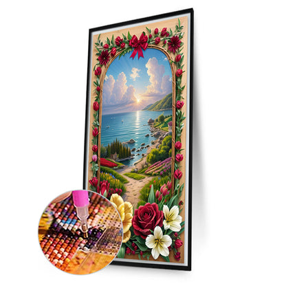 Seaside Picture Frame - Full Square Drill Diamond Painting 40*70CM