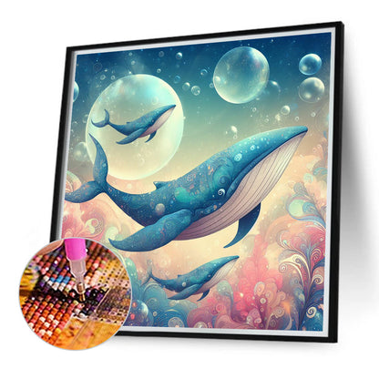 Fantasy Whale - Full Round Drill Diamond Painting 40*40CM