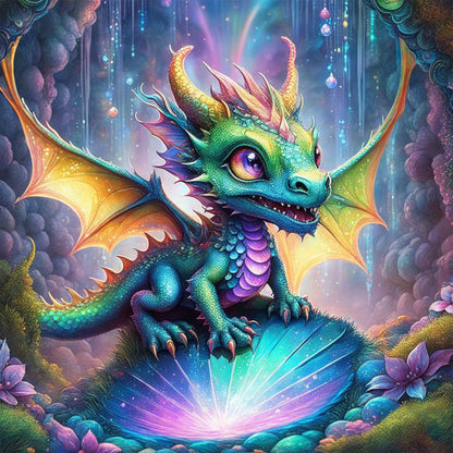 Multi-Colored Dragon - Full Round Drill Diamond Painting 30*30CM