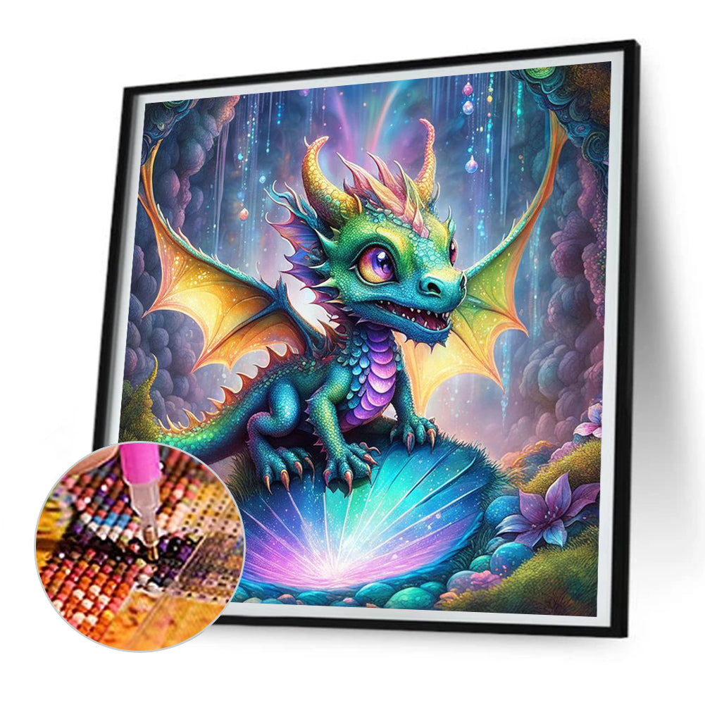 Multi-Colored Dragon - Full Round Drill Diamond Painting 30*30CM