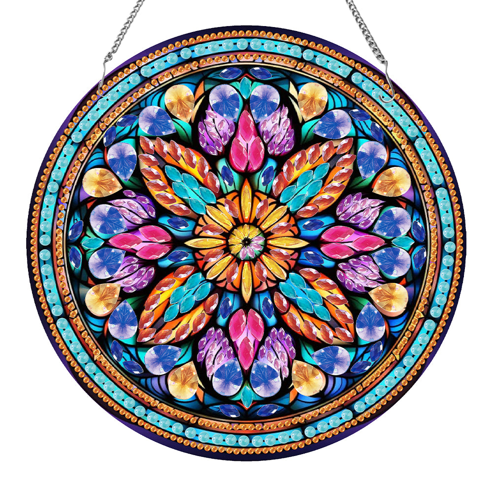 Acrylic Pattern Diamond Art Hanging Pendant Diamond Painting Decor(Kaleidoscope)