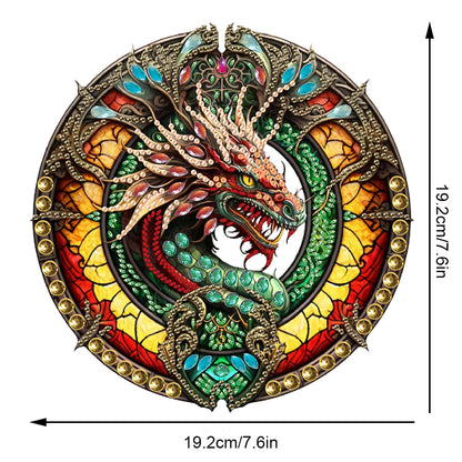 Acrylic Animal Diamond Art Hanging Pendant Diamond Painting Home Decor (Dragon)