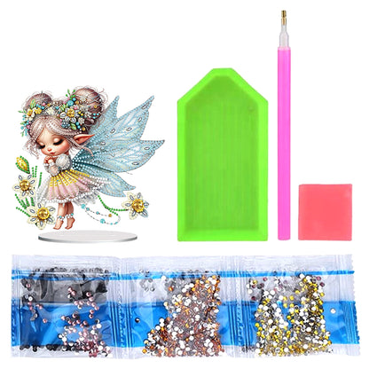 Acrylic Elf Girl Diamond Painting Tabletop Ornaments Kit Bedroom Table Decor