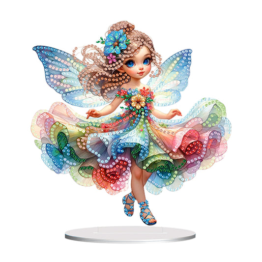 Acrylic Butterfly Girl Diamond Painting Tabletop Ornaments Kit Bedroom Decor