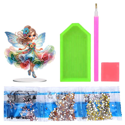 Acrylic Butterfly Girl Diamond Painting Tabletop Ornaments Kit Bedroom Decor
