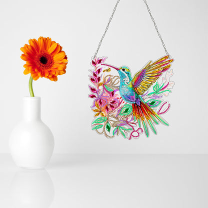 Acrylic Hummingbird 5D DIY Diamond Art Hanging Decorations Home Ornaments Kit