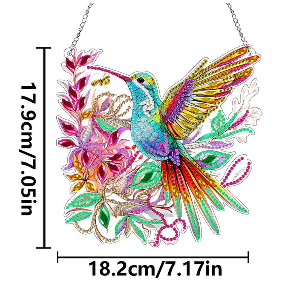 Acrylic Hummingbird 5D DIY Diamond Art Hanging Decorations Home Ornaments Kit