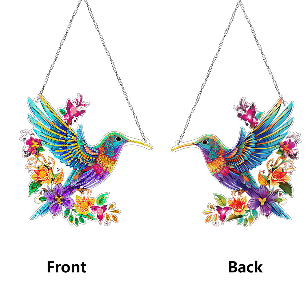 Acrylic Hummingbird 5D DIY Diamond Art Hanging Decorations Home Ornaments Kit