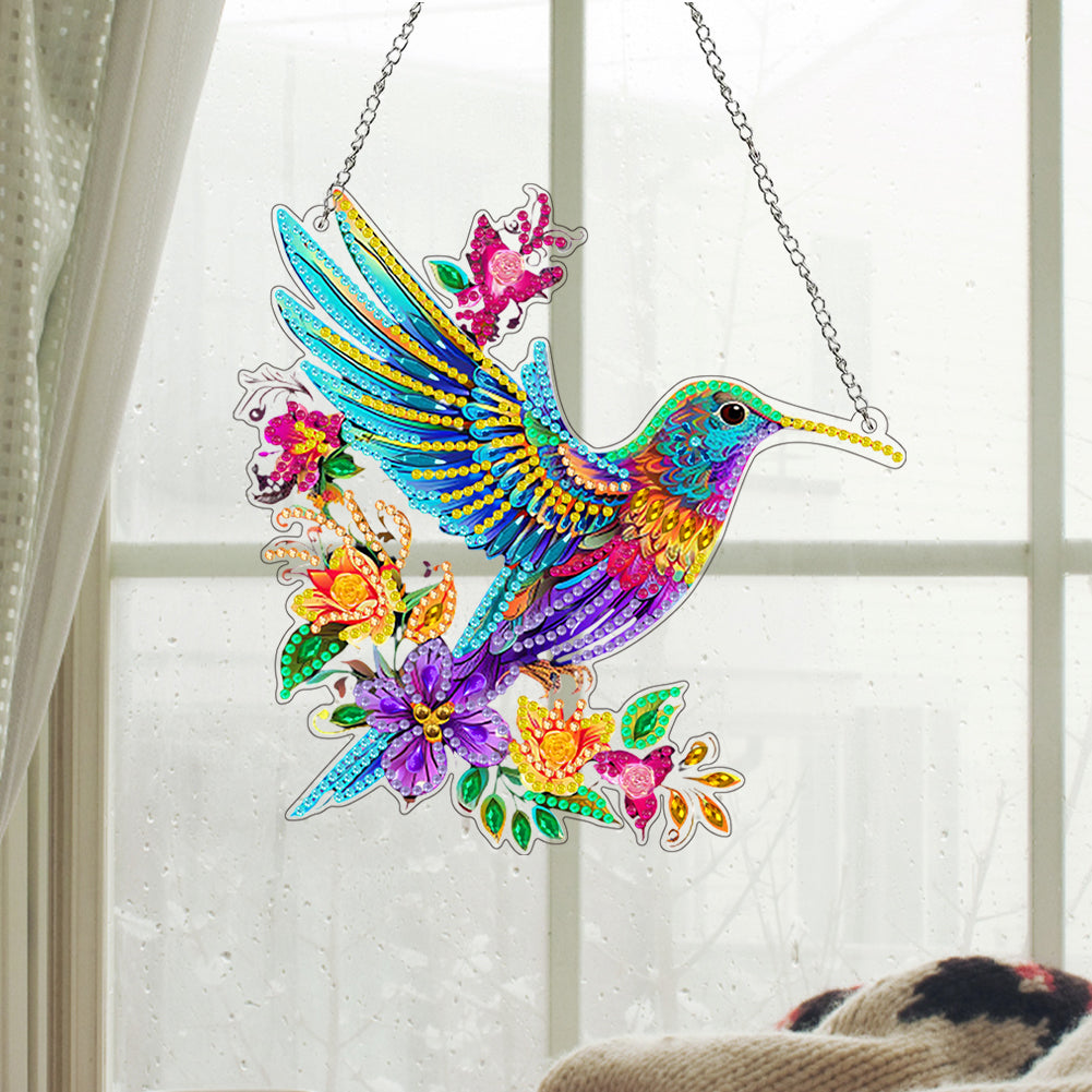 Acrylic Hummingbird 5D DIY Diamond Art Hanging Decorations Home Ornaments Kit