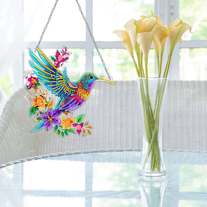 Acrylic Hummingbird 5D DIY Diamond Art Hanging Decorations Home Ornaments Kit