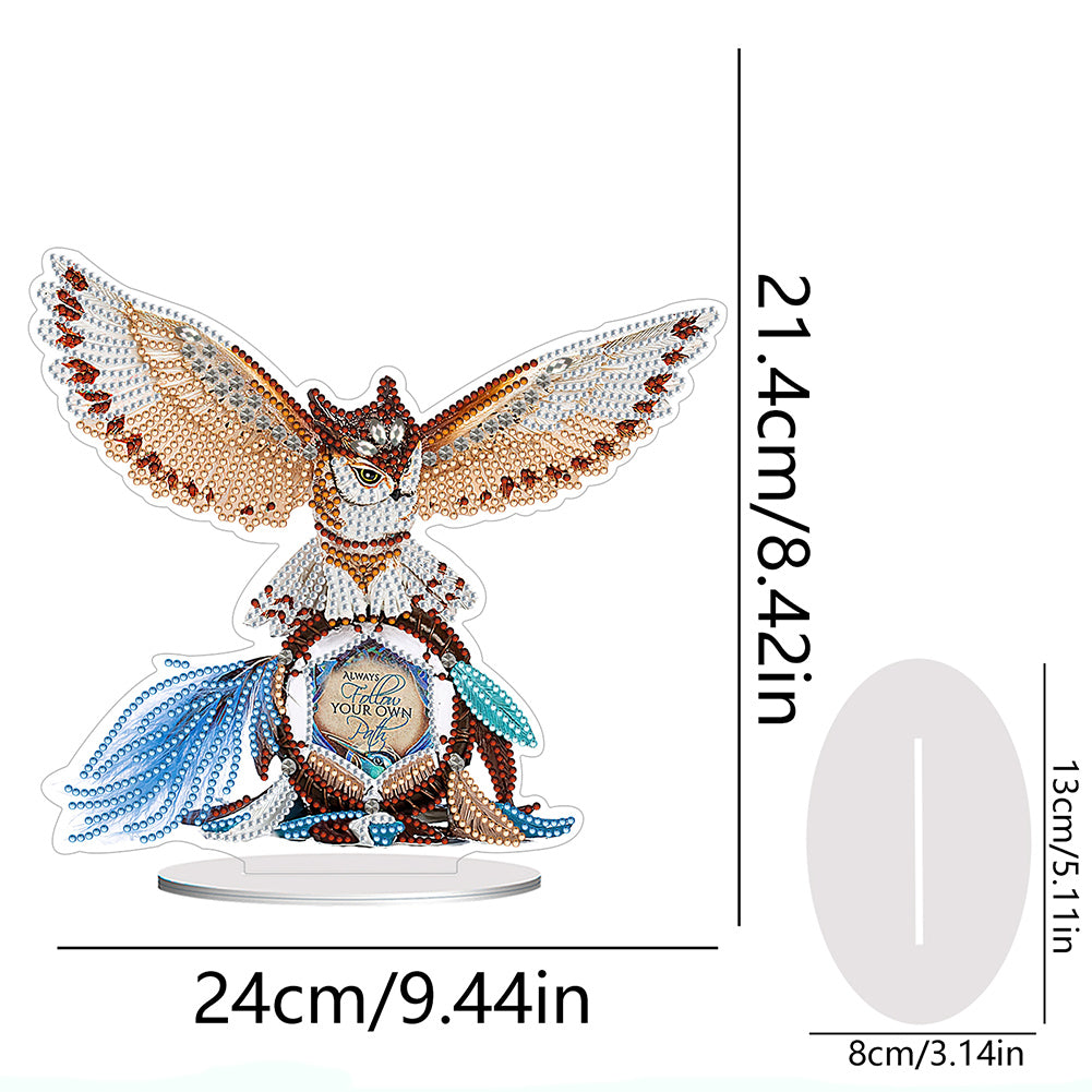 PVC Special Shaped Indian Eagle 5D DIY Diamond Art Tabletop Decorations Kit