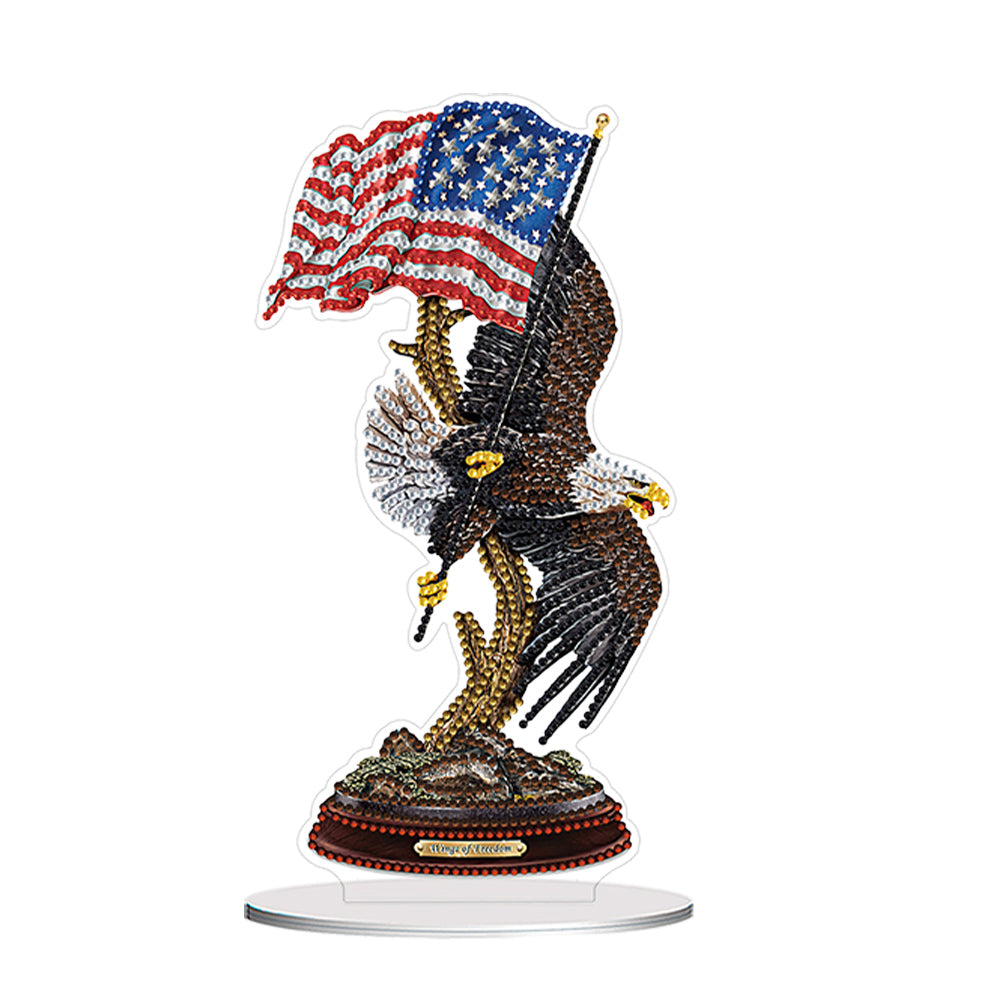 PVC Special Shaped American Eagle 5D DIY Diamond Art Tabletop Decorations Kit