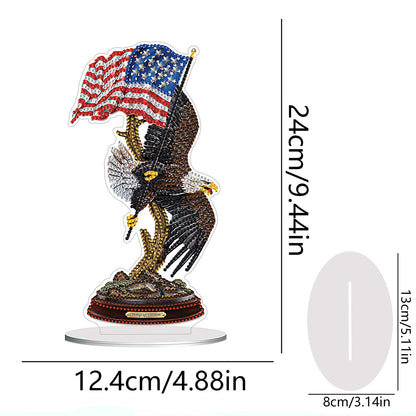 PVC Special Shaped American Eagle 5D DIY Diamond Art Tabletop Decorations Kit