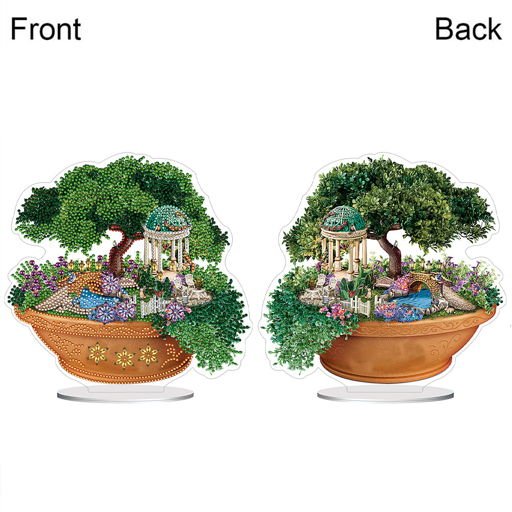 PVC Special Shaped Garden Bonsai 5D DIY Diamond Art Tabletop Decorations Kit